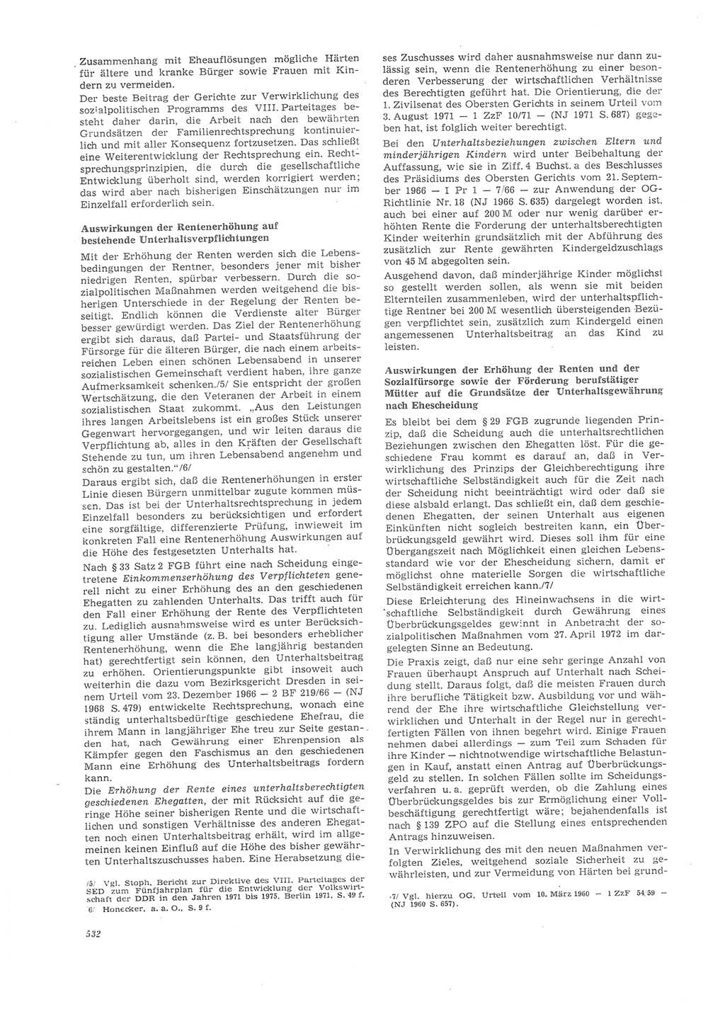 Neue Justiz (NJ), Zeitschrift für Recht und Rechtswissenschaft [Deutsche Demokratische Republik (DDR)], 26. Jahrgang 1972, Seite 532 (NJ DDR 1972, S. 532)