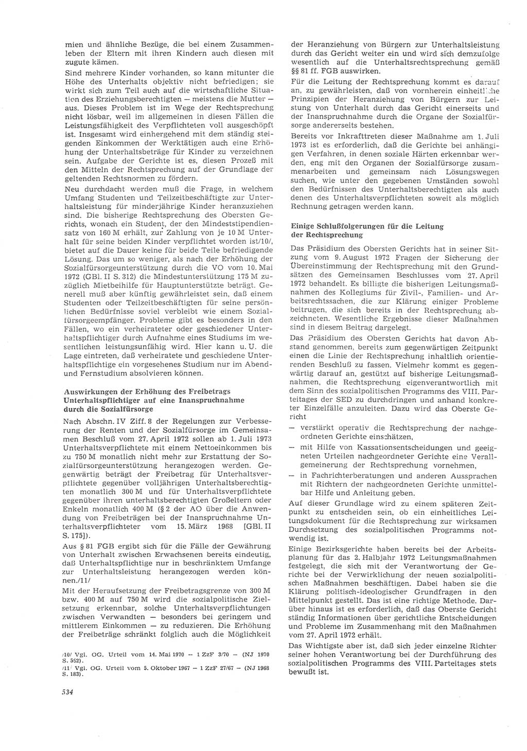 Neue Justiz (NJ), Zeitschrift für Recht und Rechtswissenschaft [Deutsche Demokratische Republik (DDR)], 26. Jahrgang 1972, Seite 534 (NJ DDR 1972, S. 534)
