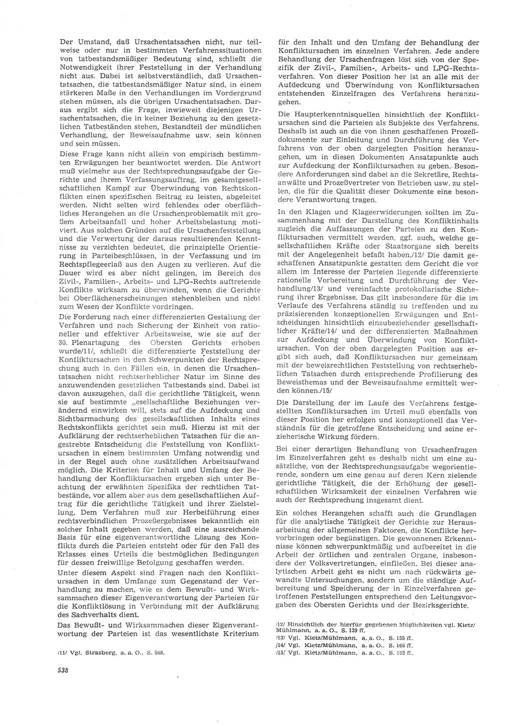 Neue Justiz (NJ), Zeitschrift für Recht und Rechtswissenschaft [Deutsche Demokratische Republik (DDR)], 26. Jahrgang 1972, Seite 538 (NJ DDR 1972, S. 538)