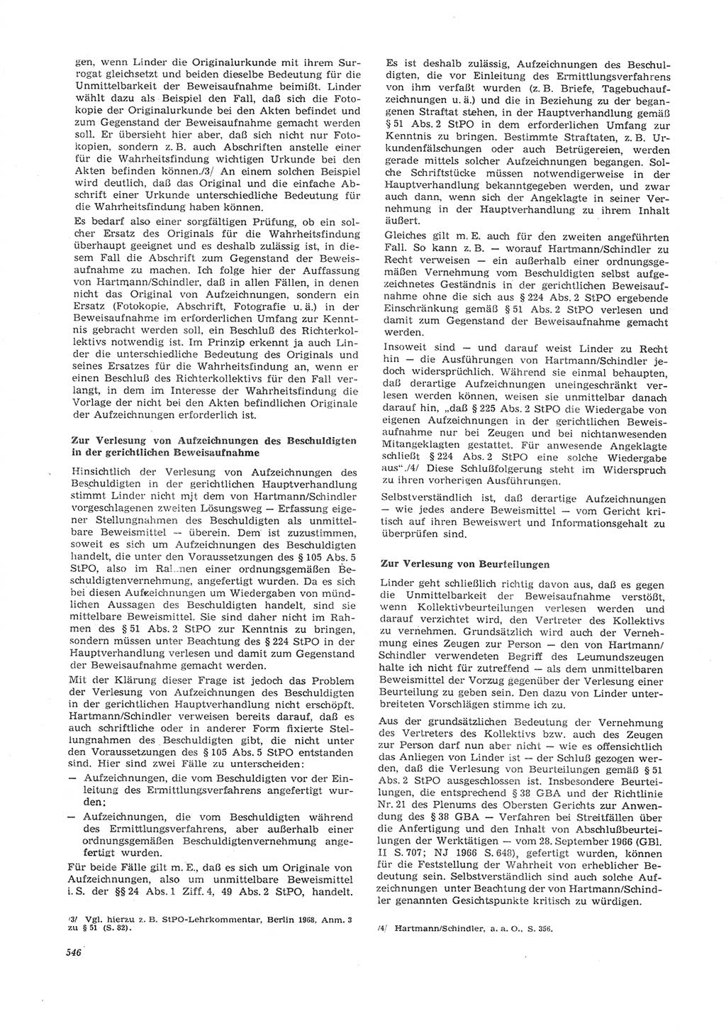 Neue Justiz (NJ), Zeitschrift für Recht und Rechtswissenschaft [Deutsche Demokratische Republik (DDR)], 26. Jahrgang 1972, Seite 546 (NJ DDR 1972, S. 546)