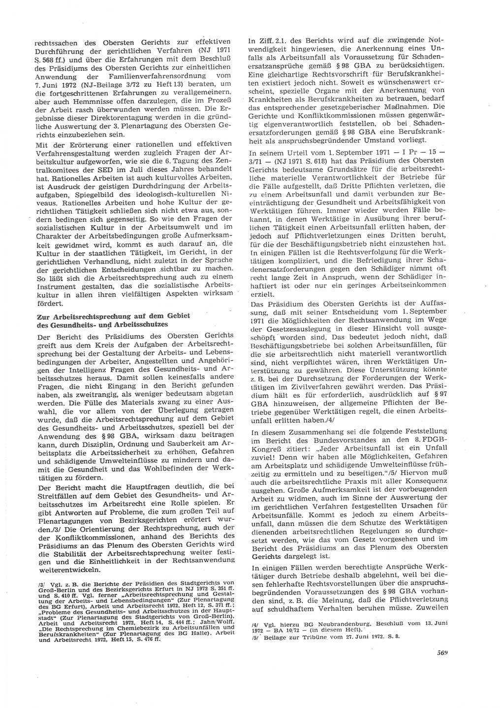 Neue Justiz (NJ), Zeitschrift für Recht und Rechtswissenschaft [Deutsche Demokratische Republik (DDR)], 26. Jahrgang 1972, Seite 569 (NJ DDR 1972, S. 569)