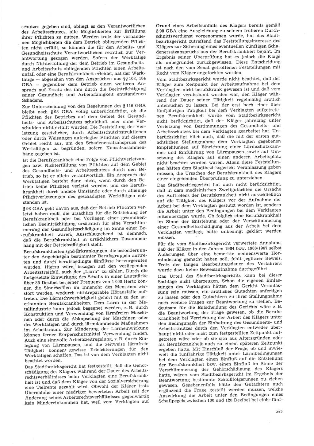 Neue Justiz (NJ), Zeitschrift für Recht und Rechtswissenschaft [Deutsche Demokratische Republik (DDR)], 26. Jahrgang 1972, Seite 585 (NJ DDR 1972, S. 585)