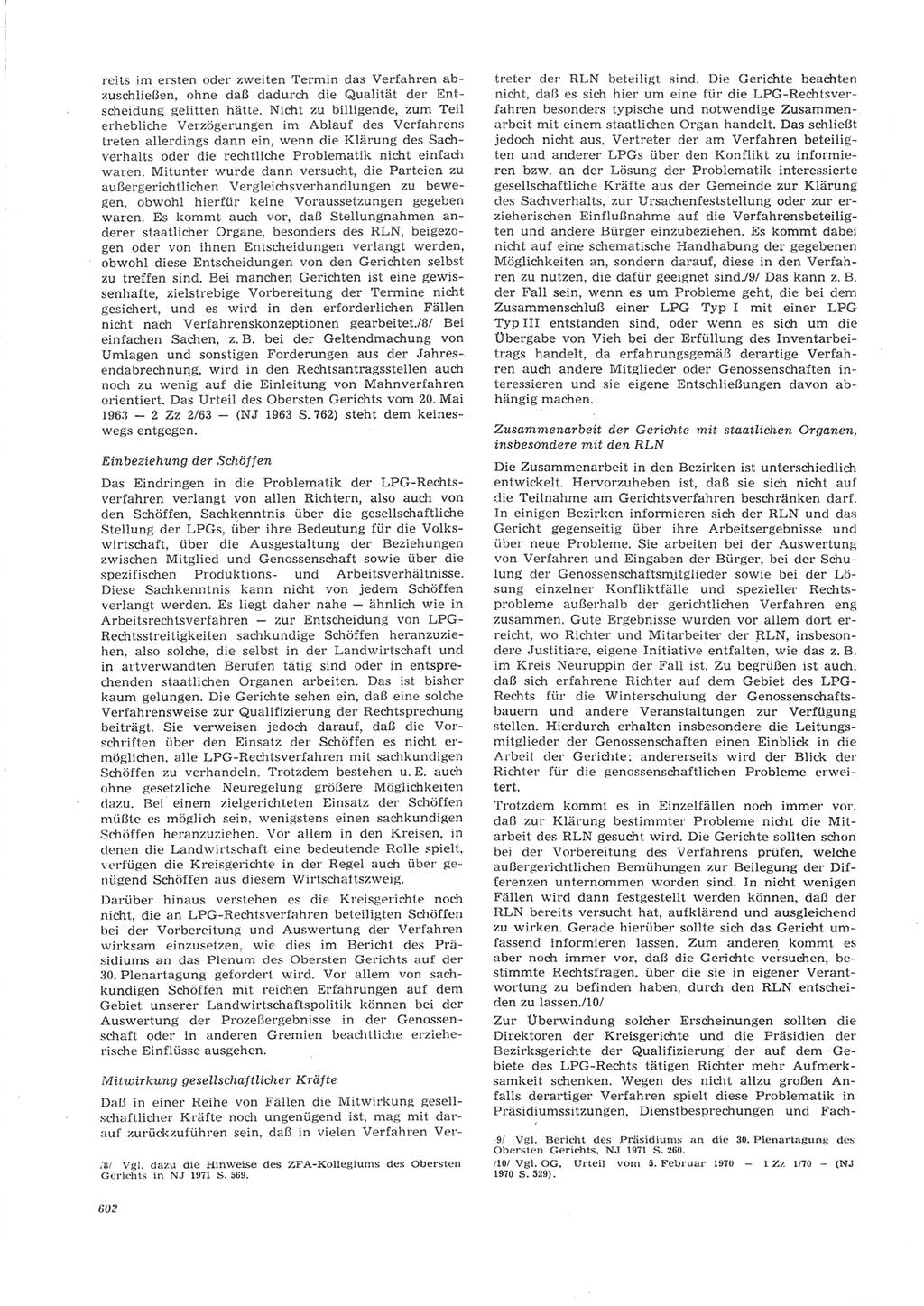 Neue Justiz (NJ), Zeitschrift für Recht und Rechtswissenschaft [Deutsche Demokratische Republik (DDR)], 26. Jahrgang 1972, Seite 602 (NJ DDR 1972, S. 602)