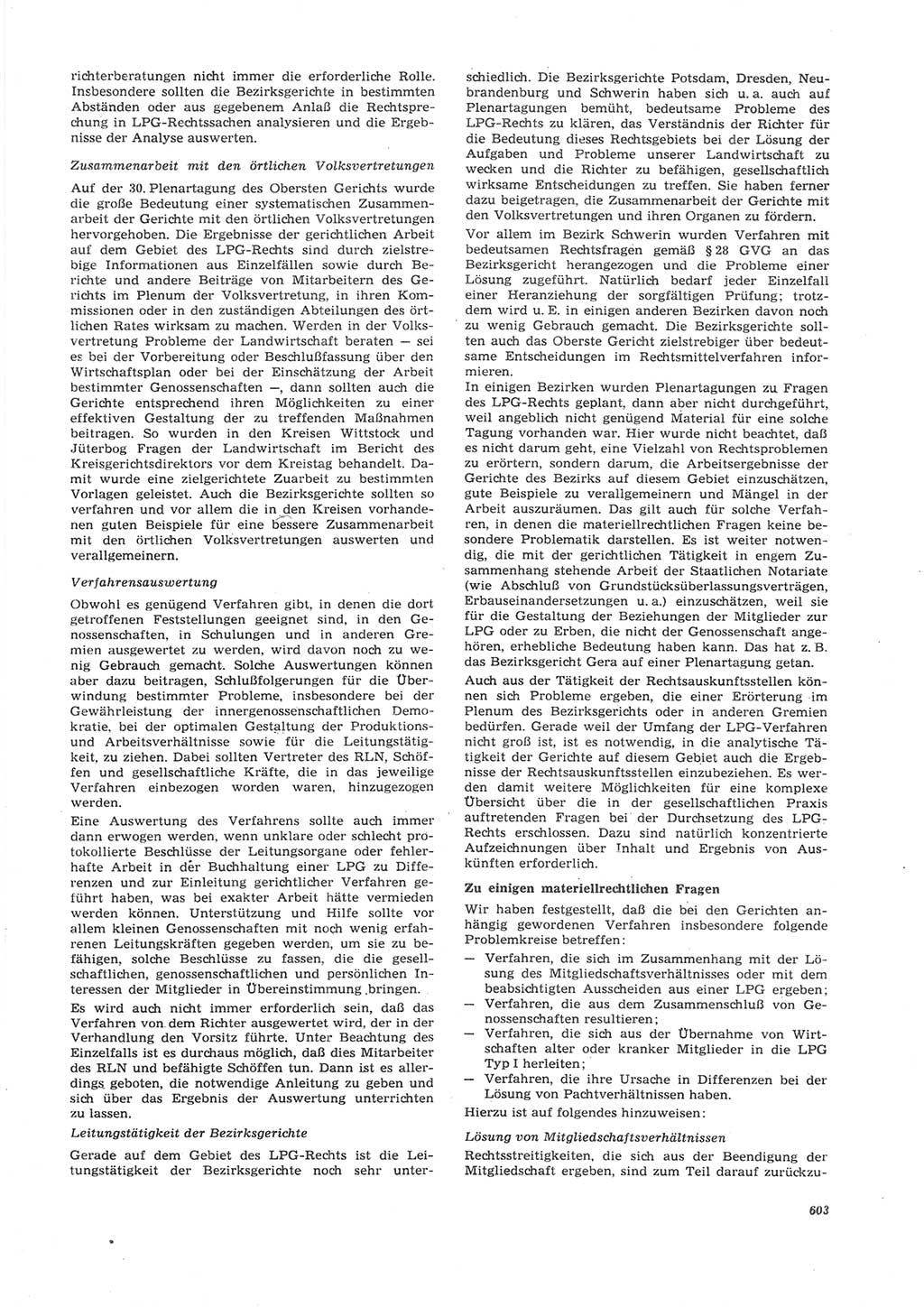 Neue Justiz (NJ), Zeitschrift für Recht und Rechtswissenschaft [Deutsche Demokratische Republik (DDR)], 26. Jahrgang 1972, Seite 603 (NJ DDR 1972, S. 603)