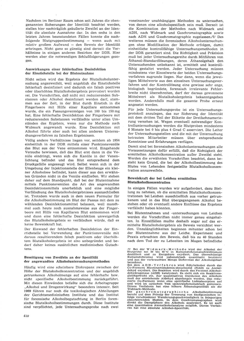 Neue Justiz (NJ), Zeitschrift für Recht und Rechtswissenschaft [Deutsche Demokratische Republik (DDR)], 26. Jahrgang 1972, Seite 610 (NJ DDR 1972, S. 610)