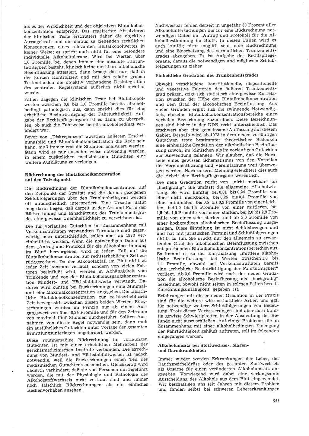 Neue Justiz (NJ), Zeitschrift für Recht und Rechtswissenschaft [Deutsche Demokratische Republik (DDR)], 26. Jahrgang 1972, Seite 641 (NJ DDR 1972, S. 641)