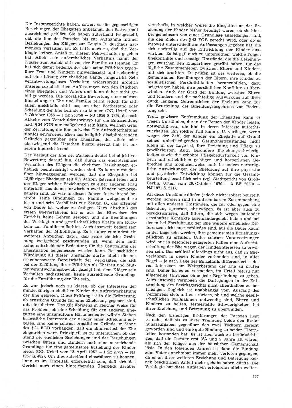 Neue Justiz (NJ), Zeitschrift für Recht und Rechtswissenschaft [Deutsche Demokratische Republik (DDR)], 26. Jahrgang 1972, Seite 653 (NJ DDR 1972, S. 653)