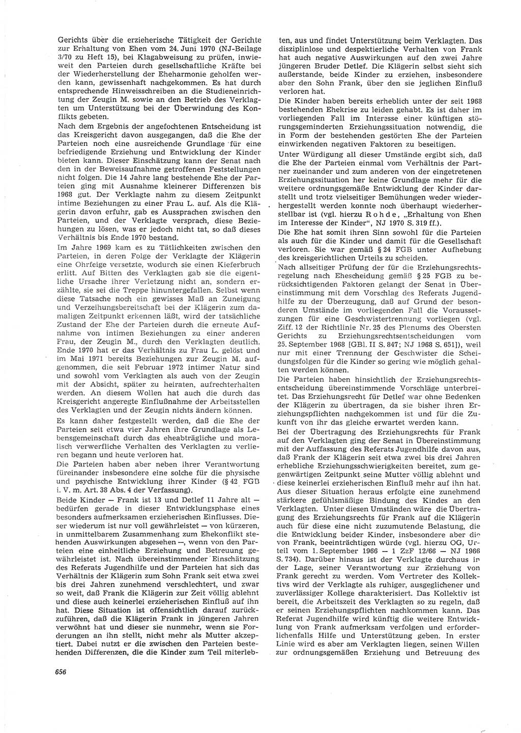 Neue Justiz (NJ), Zeitschrift für Recht und Rechtswissenschaft [Deutsche Demokratische Republik (DDR)], 26. Jahrgang 1972, Seite 656 (NJ DDR 1972, S. 656)