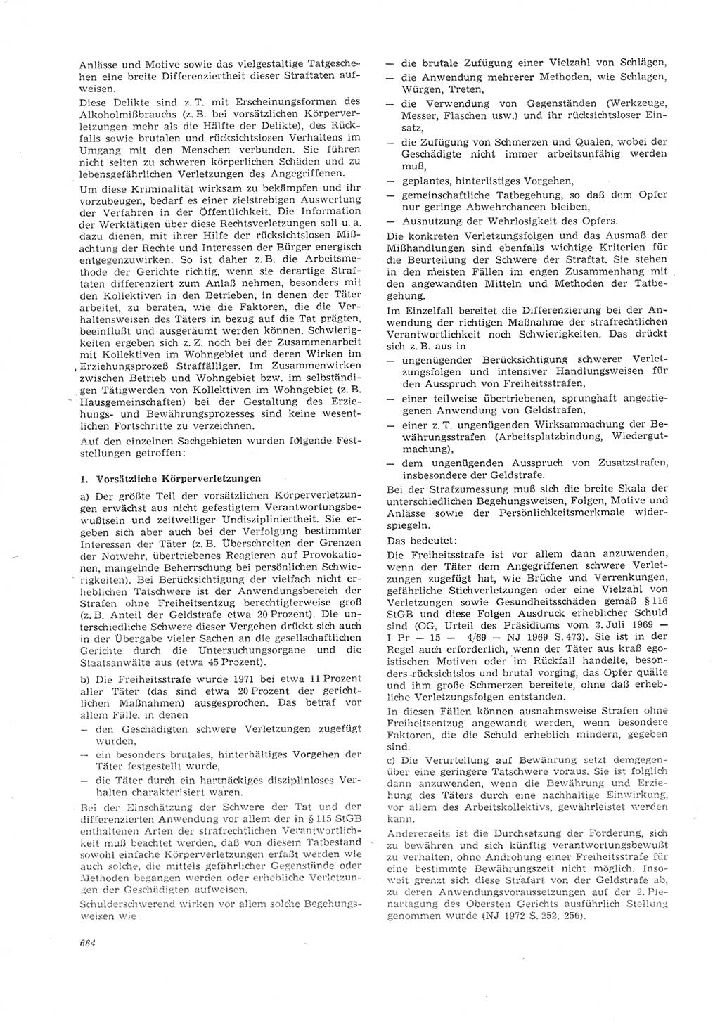 Neue Justiz (NJ), Zeitschrift für Recht und Rechtswissenschaft [Deutsche Demokratische Republik (DDR)], 26. Jahrgang 1972, Seite 664 (NJ DDR 1972, S. 664)