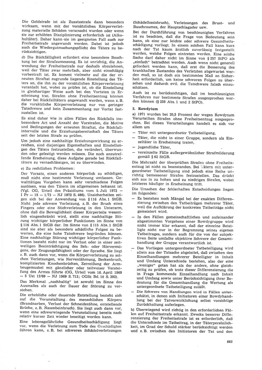 Neue Justiz (NJ), Zeitschrift für Recht und Rechtswissenschaft [Deutsche Demokratische Republik (DDR)], 26. Jahrgang 1972, Seite 665 (NJ DDR 1972, S. 665)