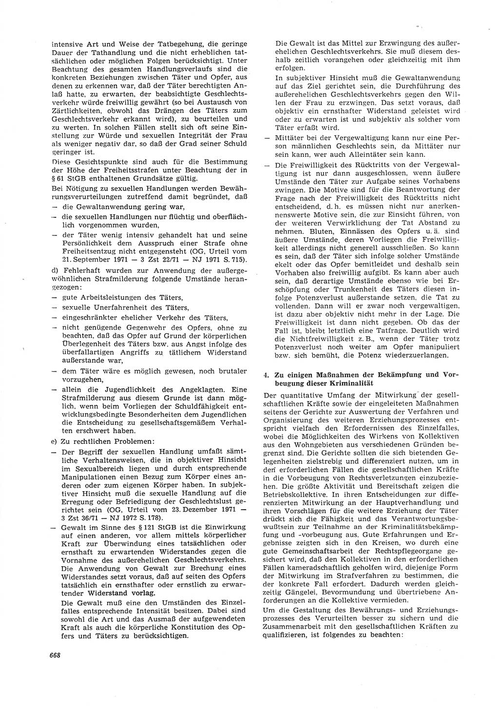 Neue Justiz (NJ), Zeitschrift für Recht und Rechtswissenschaft [Deutsche Demokratische Republik (DDR)], 26. Jahrgang 1972, Seite 668 (NJ DDR 1972, S. 668)