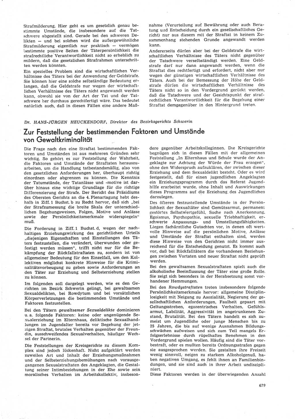Neue Justiz (NJ), Zeitschrift für Recht und Rechtswissenschaft [Deutsche Demokratische Republik (DDR)], 26. Jahrgang 1972, Seite 679 (NJ DDR 1972, S. 679)