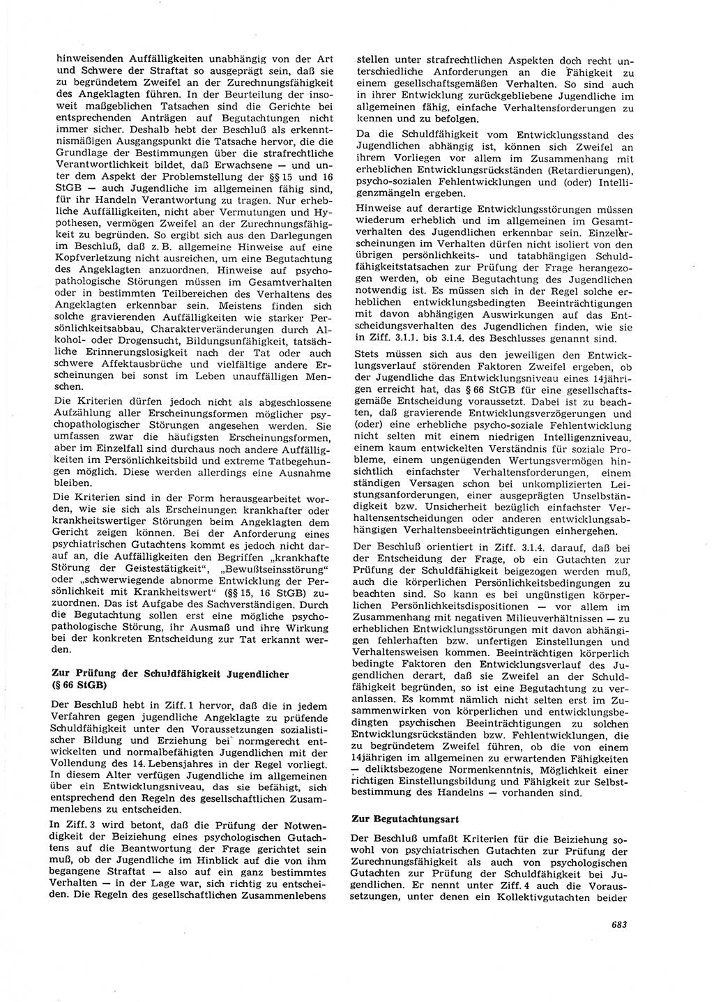 Neue Justiz (NJ), Zeitschrift für Recht und Rechtswissenschaft [Deutsche Demokratische Republik (DDR)], 26. Jahrgang 1972, Seite 683 (NJ DDR 1972, S. 683)