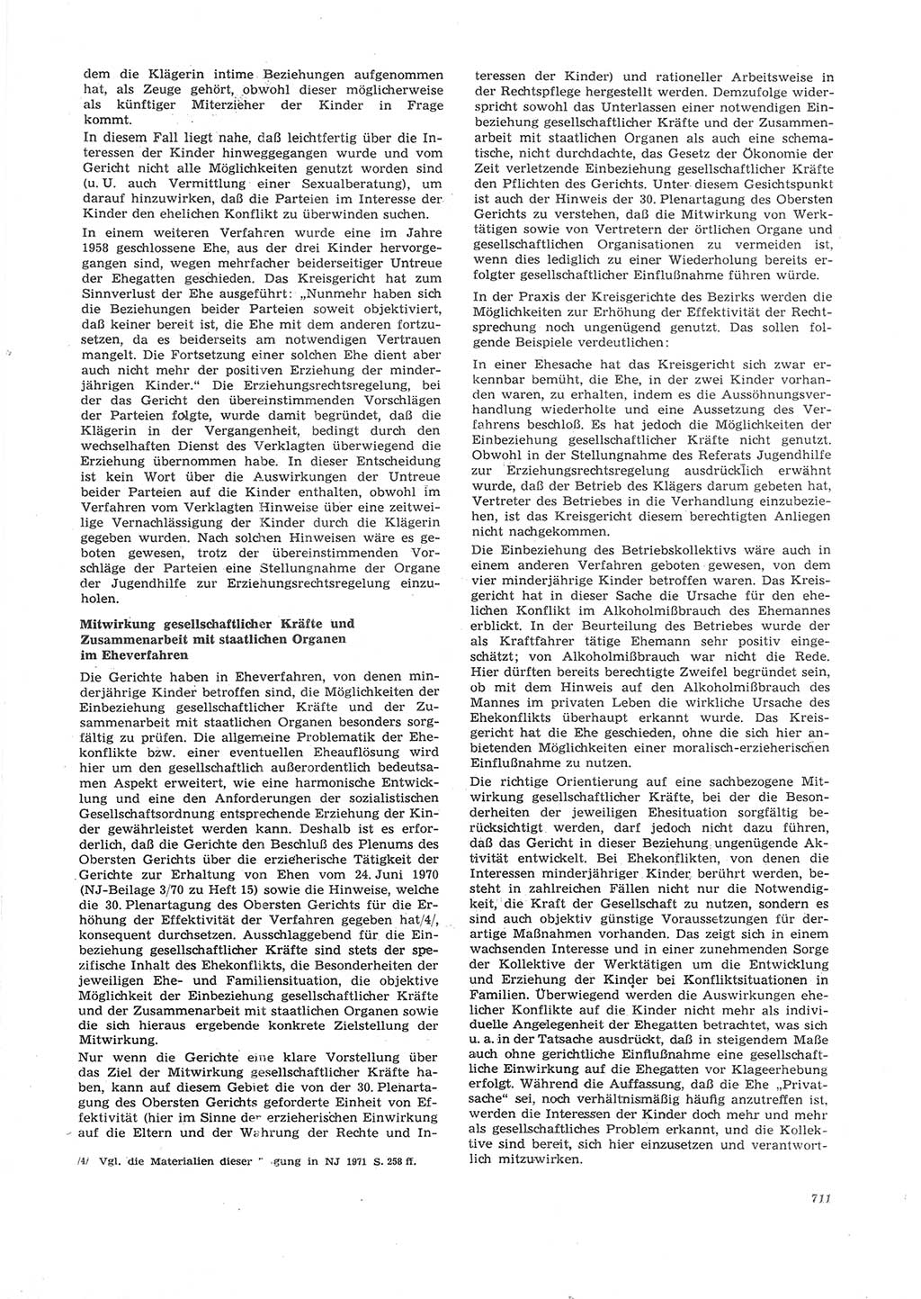 Neue Justiz (NJ), Zeitschrift für Recht und Rechtswissenschaft [Deutsche Demokratische Republik (DDR)], 26. Jahrgang 1972, Seite 711 (NJ DDR 1972, S. 711)