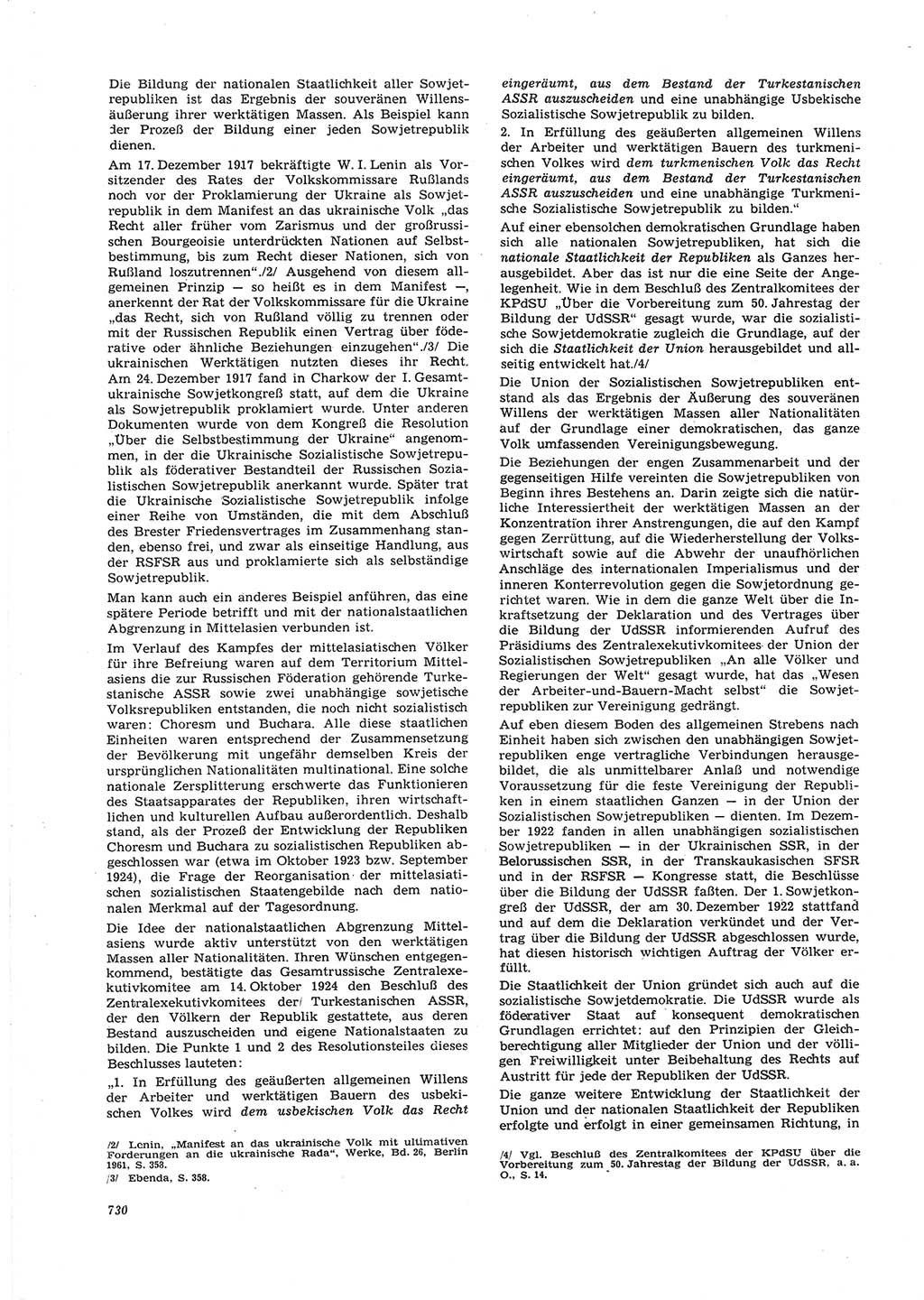 Neue Justiz (NJ), Zeitschrift für Recht und Rechtswissenschaft [Deutsche Demokratische Republik (DDR)], 26. Jahrgang 1972, Seite 730 (NJ DDR 1972, S. 730)