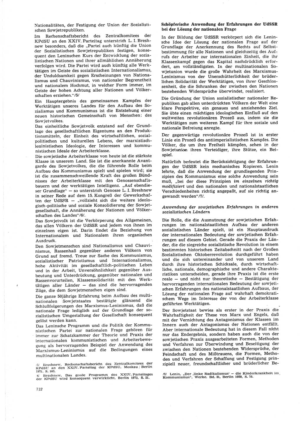 Neue Justiz (NJ), Zeitschrift für Recht und Rechtswissenschaft [Deutsche Demokratische Republik (DDR)], 26. Jahrgang 1972, Seite 732 (NJ DDR 1972, S. 732)