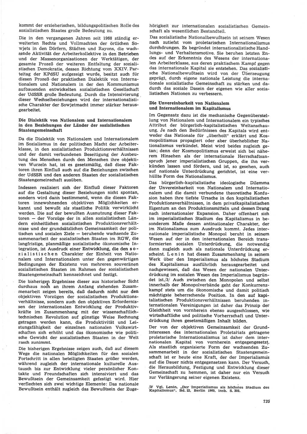 Neue Justiz (NJ), Zeitschrift für Recht und Rechtswissenschaft [Deutsche Demokratische Republik (DDR)], 26. Jahrgang 1972, Seite 735 (NJ DDR 1972, S. 735)