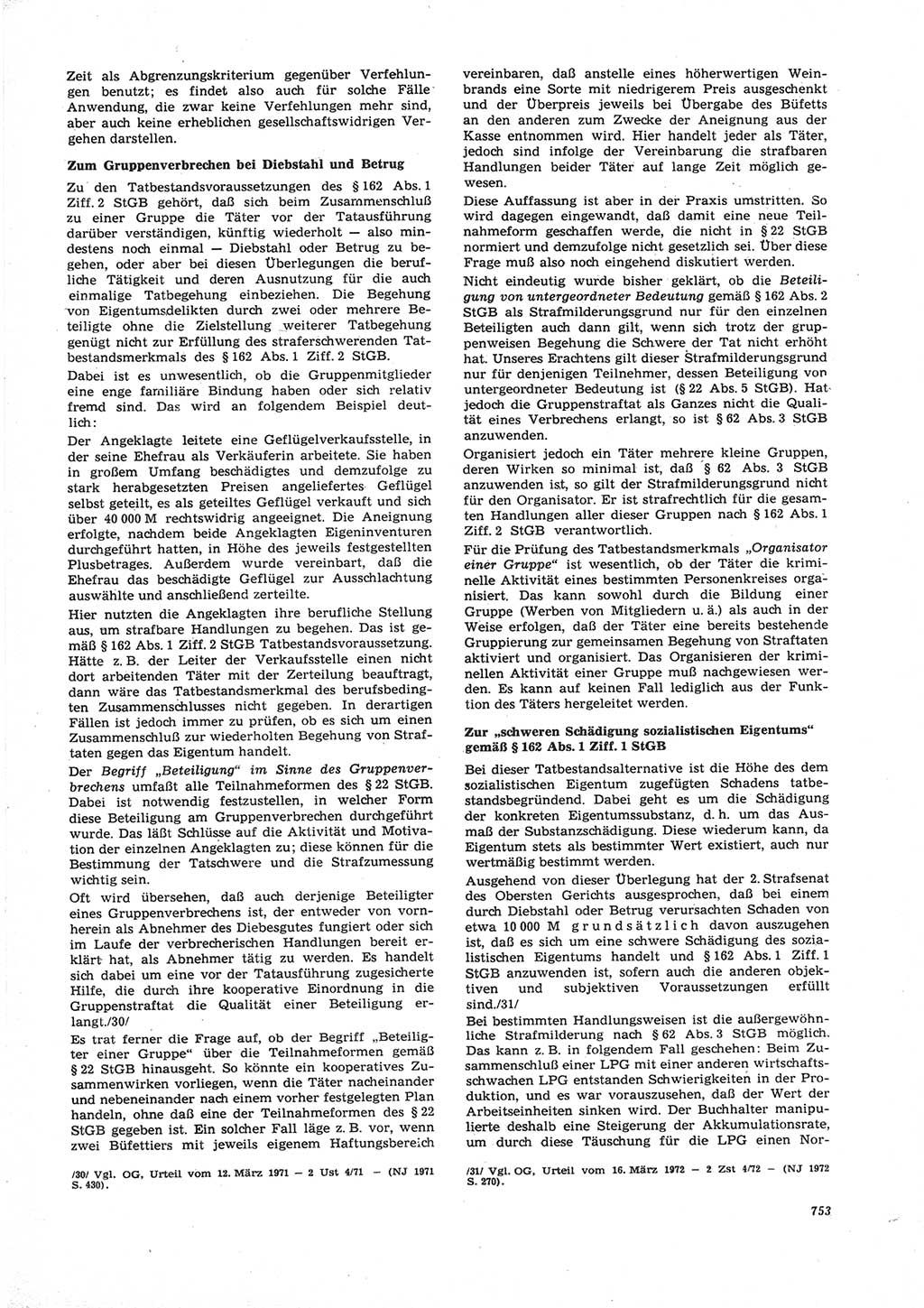 Neue Justiz (NJ), Zeitschrift für Recht und Rechtswissenschaft [Deutsche Demokratische Republik (DDR)], 26. Jahrgang 1972, Seite 753 (NJ DDR 1972, S. 753)