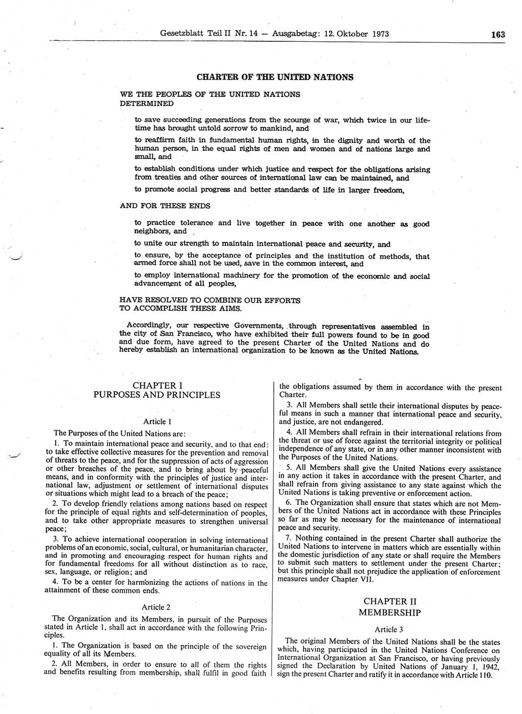 Gesetzblatt (GBl.) der Deutschen Demokratischen Republik (DDR) Teil ⅠⅠ 1973, Seite 163 (GBl. DDR ⅠⅠ 1973, S. 163)