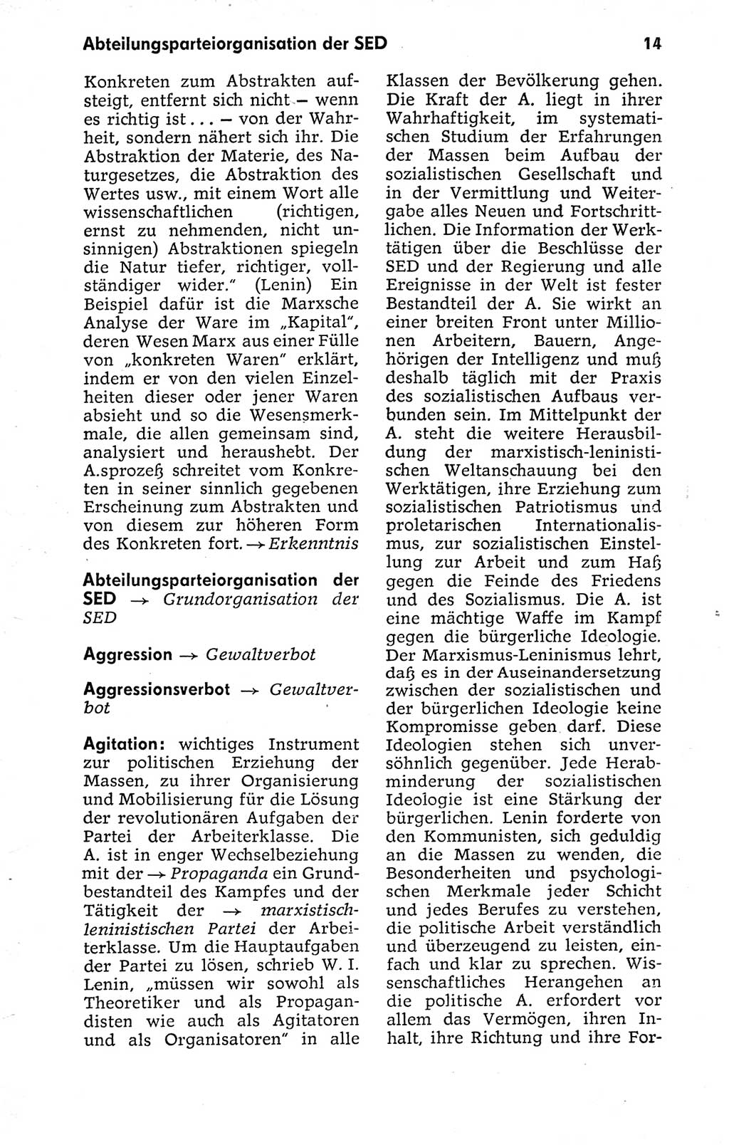 Kleines politisches Wörterbuch [Deutsche Demokratische Republik (DDR)] 1973, Seite 14 (Kl. pol. Wb. DDR 1973, S. 14)