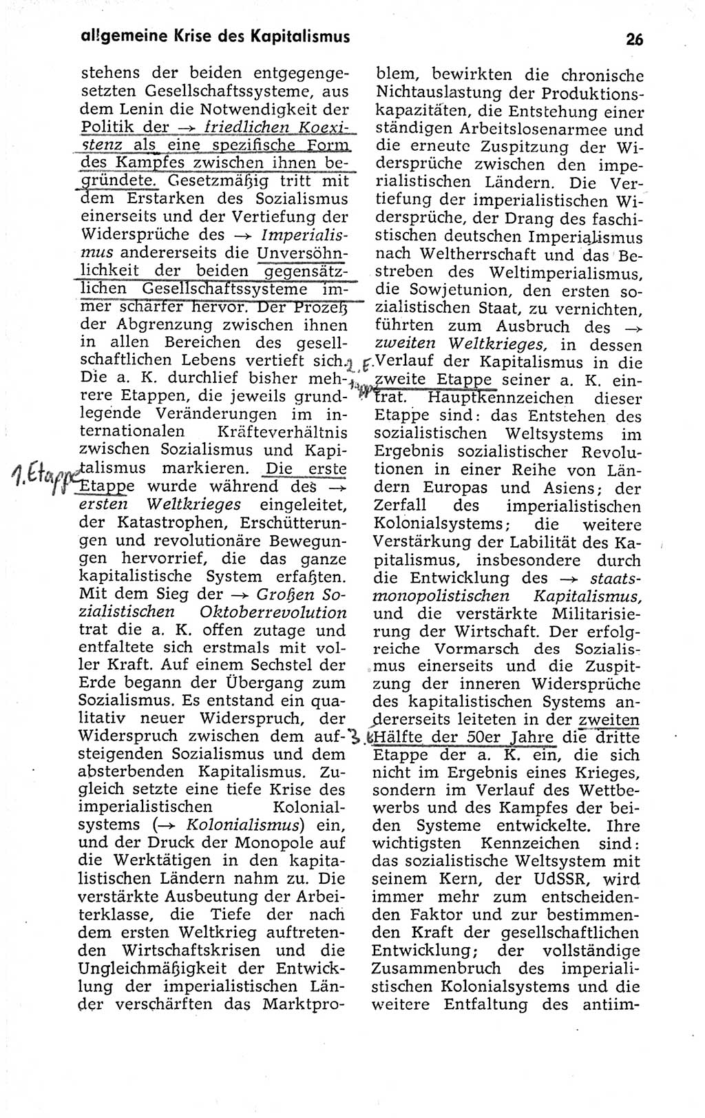 Kleines politisches Wörterbuch [Deutsche Demokratische Republik (DDR)] 1973, Seite 26 (Kl. pol. Wb. DDR 1973, S. 26)