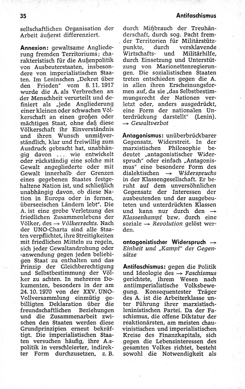 Kleines politisches Wörterbuch [Deutsche Demokratische Republik (DDR)] 1973, Seite 35 (Kl. pol. Wb. DDR 1973, S. 35)