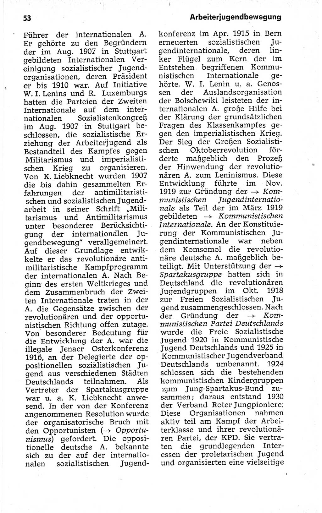 Kleines politisches Wörterbuch [Deutsche Demokratische Republik (DDR)] 1973, Seite 53 (Kl. pol. Wb. DDR 1973, S. 53)