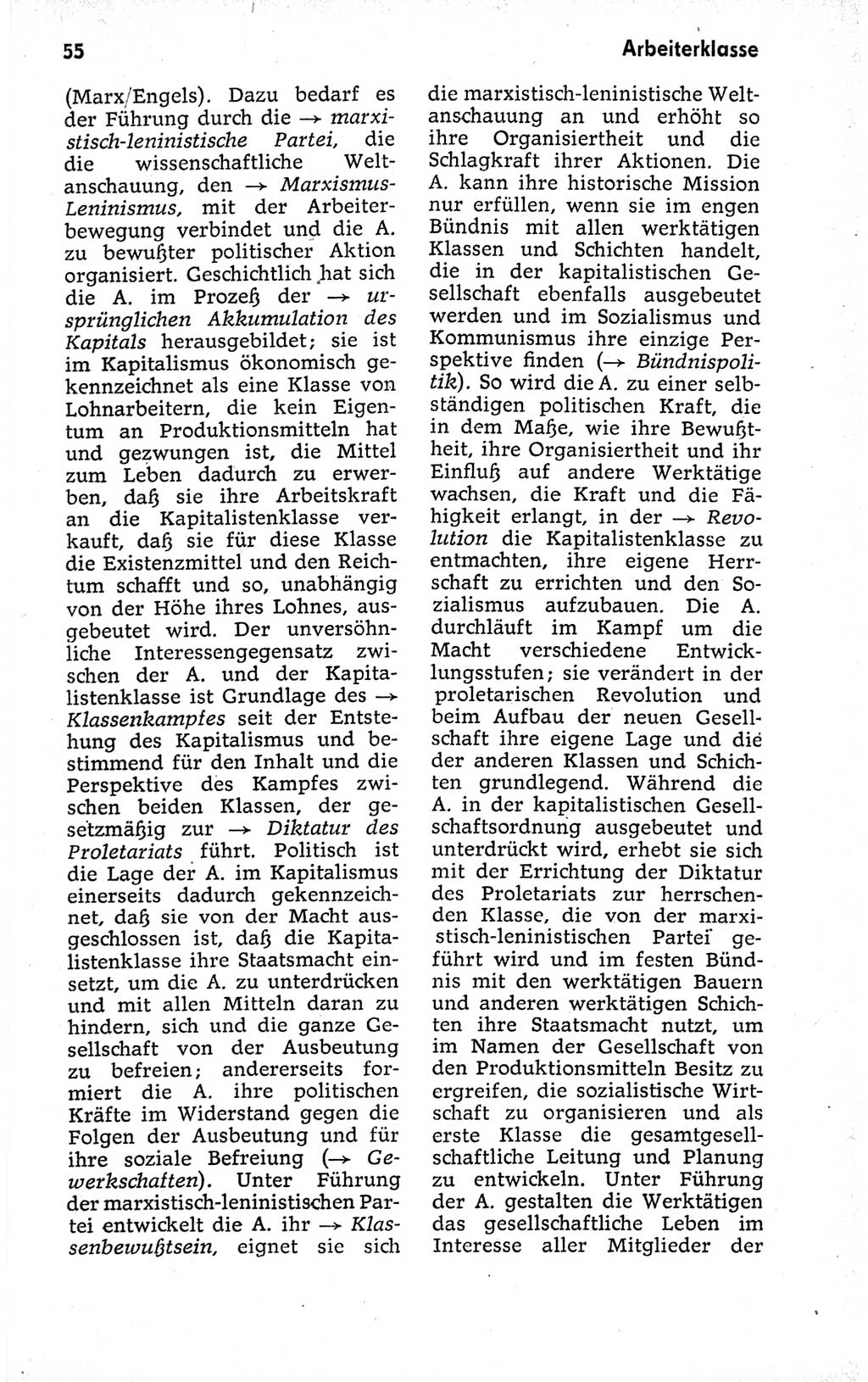 Kleines politisches Wörterbuch [Deutsche Demokratische Republik (DDR)] 1973, Seite 55 (Kl. pol. Wb. DDR 1973, S. 55)