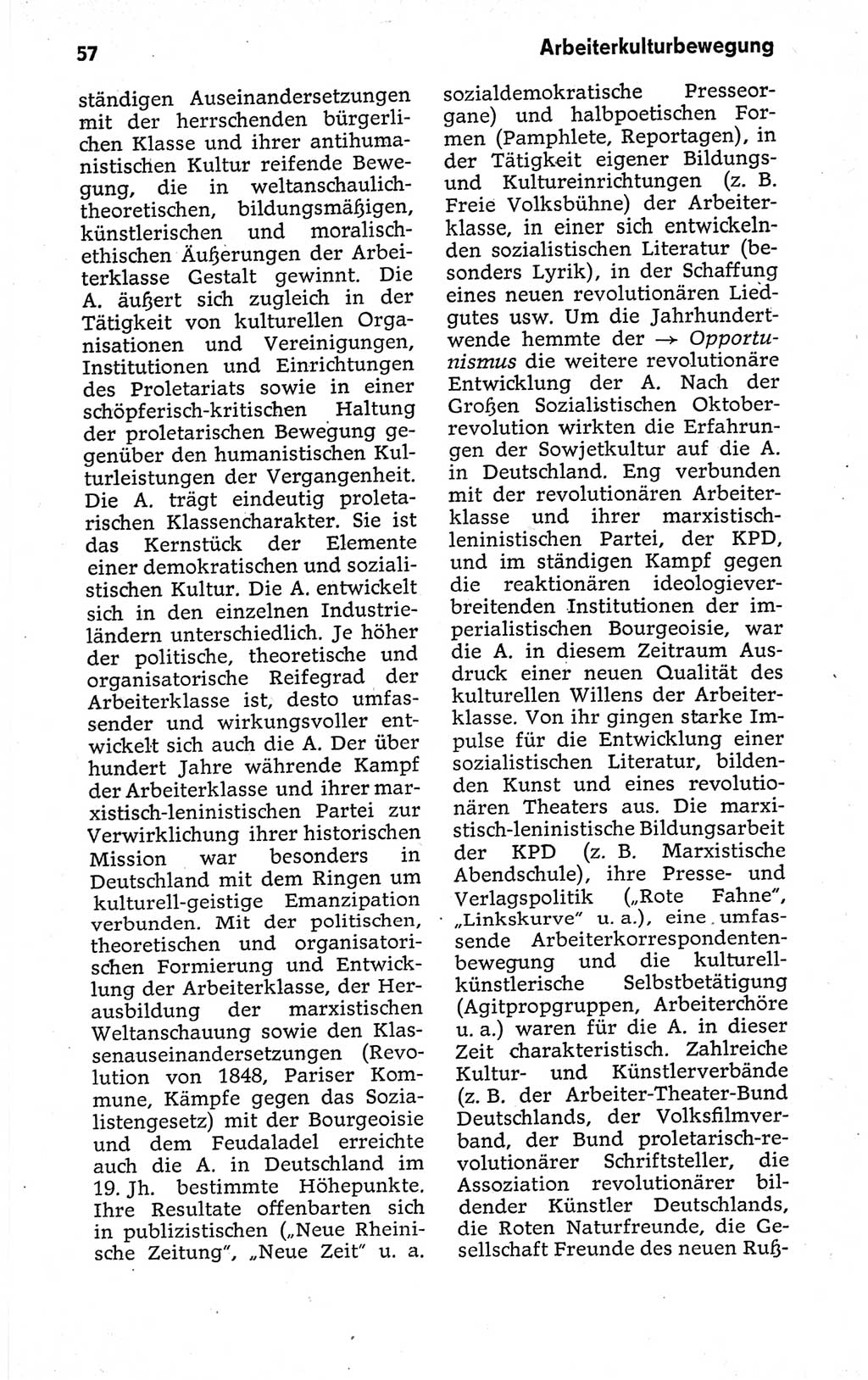 Kleines politisches Wörterbuch [Deutsche Demokratische Republik (DDR)] 1973, Seite 57 (Kl. pol. Wb. DDR 1973, S. 57)