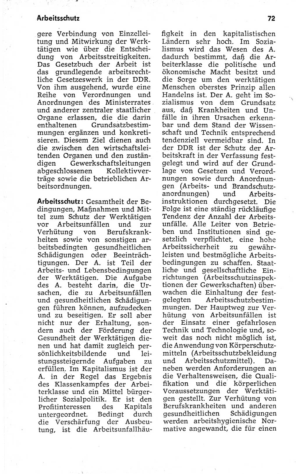 Kleines politisches Wörterbuch [Deutsche Demokratische Republik (DDR)] 1973, Seite 72 (Kl. pol. Wb. DDR 1973, S. 72)