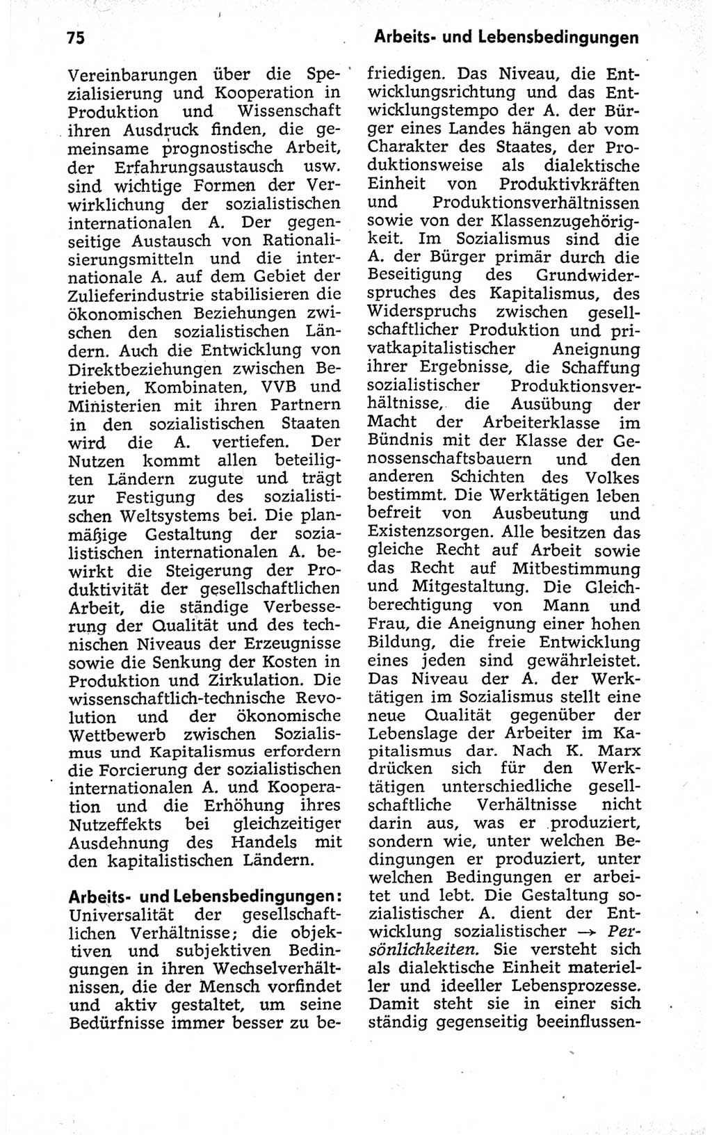 Kleines politisches Wörterbuch [Deutsche Demokratische Republik (DDR)] 1973, Seite 75 (Kl. pol. Wb. DDR 1973, S. 75)