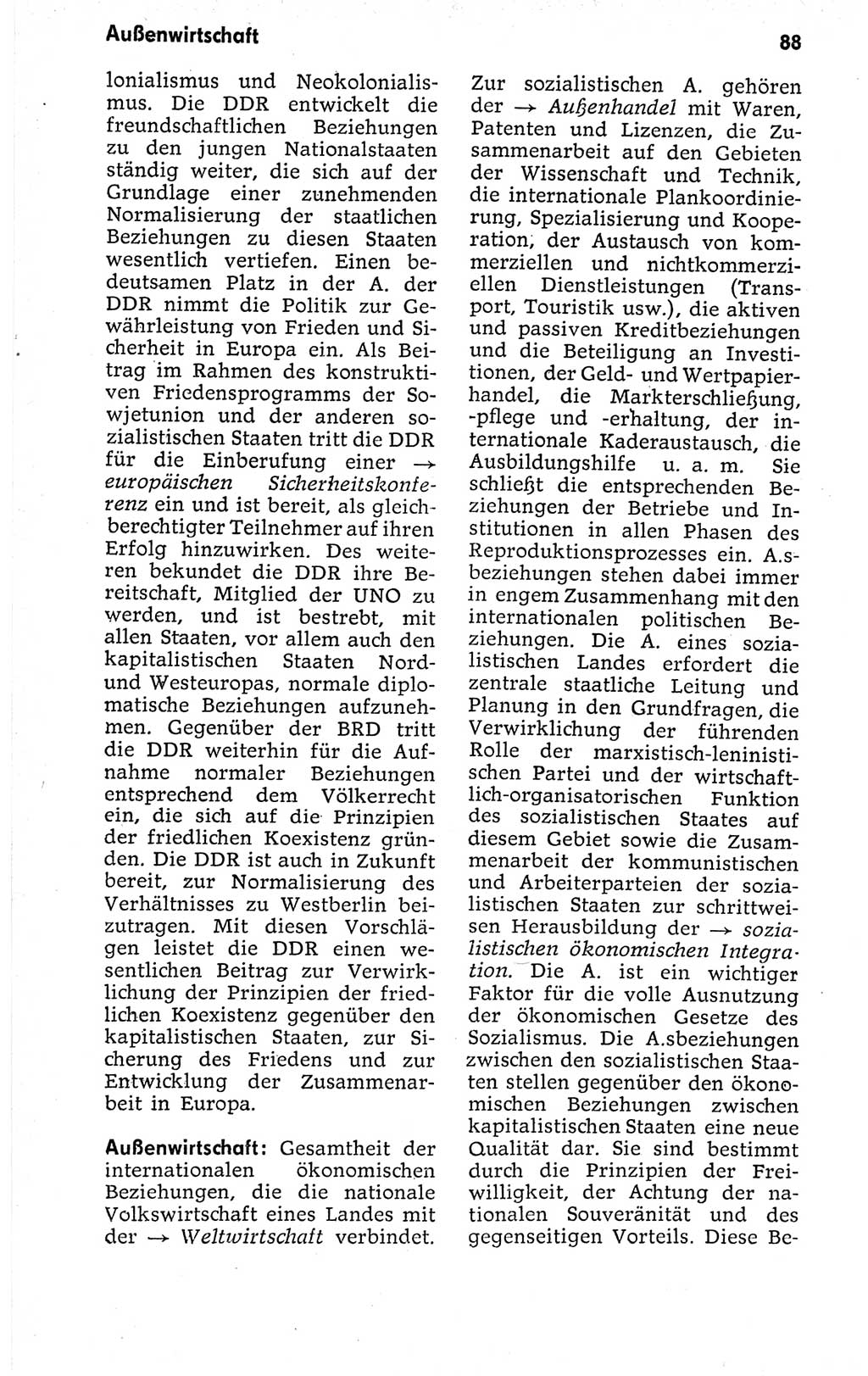 Kleines politisches Wörterbuch [Deutsche Demokratische Republik (DDR)] 1973, Seite 88 (Kl. pol. Wb. DDR 1973, S. 88)