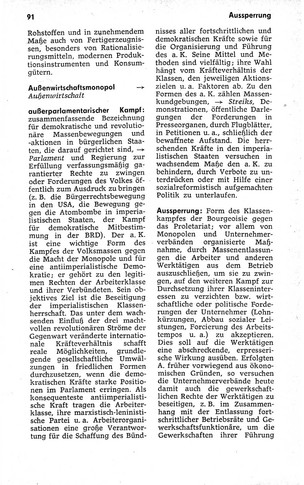 Kleines politisches Wörterbuch [Deutsche Demokratische Republik (DDR)] 1973, Seite 91 (Kl. pol. Wb. DDR 1973, S. 91)