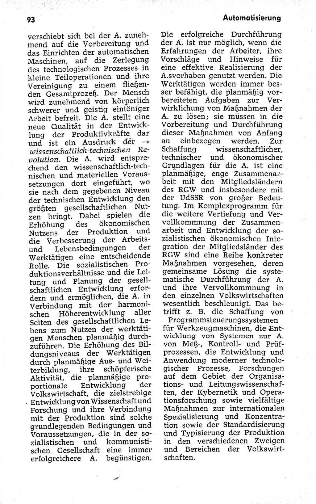 Kleines politisches Wörterbuch [Deutsche Demokratische Republik (DDR)] 1973, Seite 93 (Kl. pol. Wb. DDR 1973, S. 93)