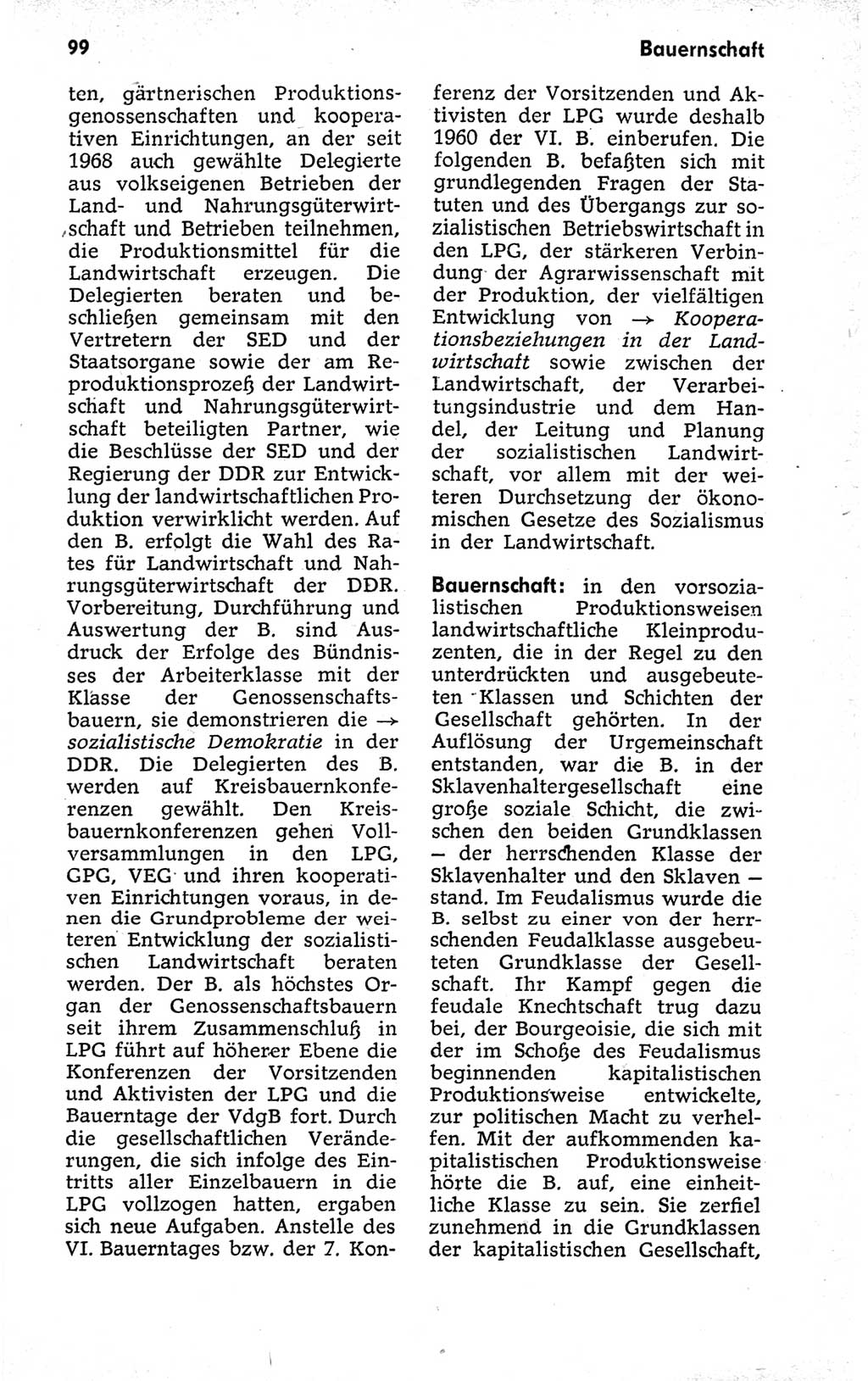 Kleines politisches Wörterbuch [Deutsche Demokratische Republik (DDR)] 1973, Seite 99 (Kl. pol. Wb. DDR 1973, S. 99)
