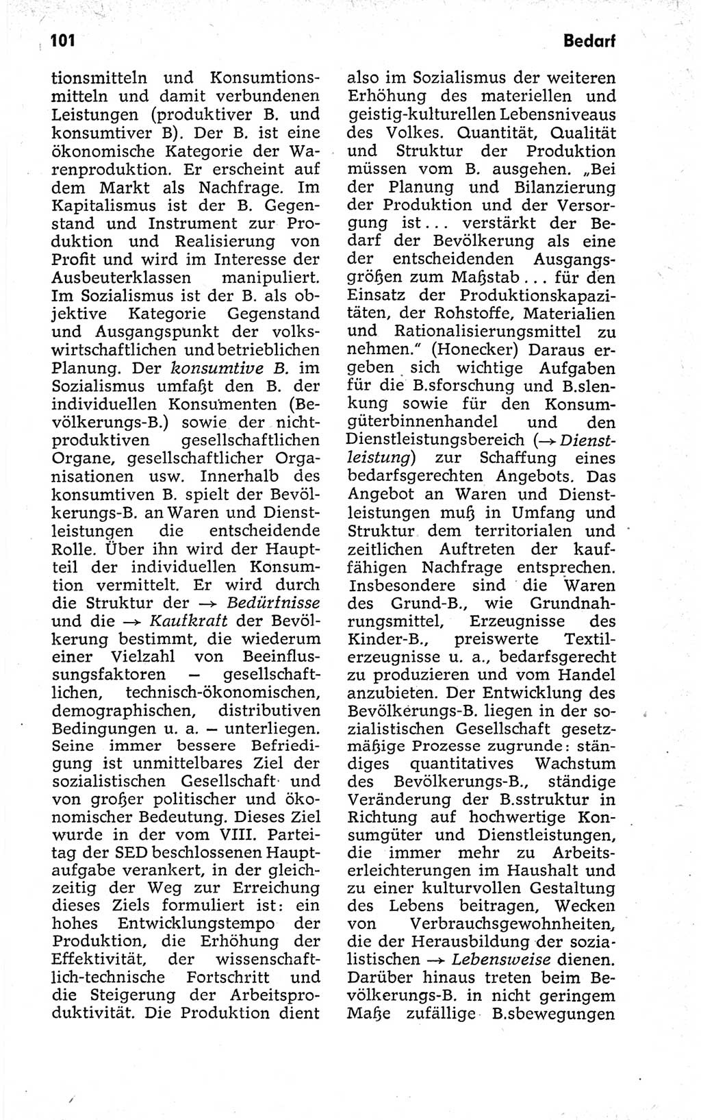 Kleines politisches Wörterbuch [Deutsche Demokratische Republik (DDR)] 1973, Seite 101 (Kl. pol. Wb. DDR 1973, S. 101)