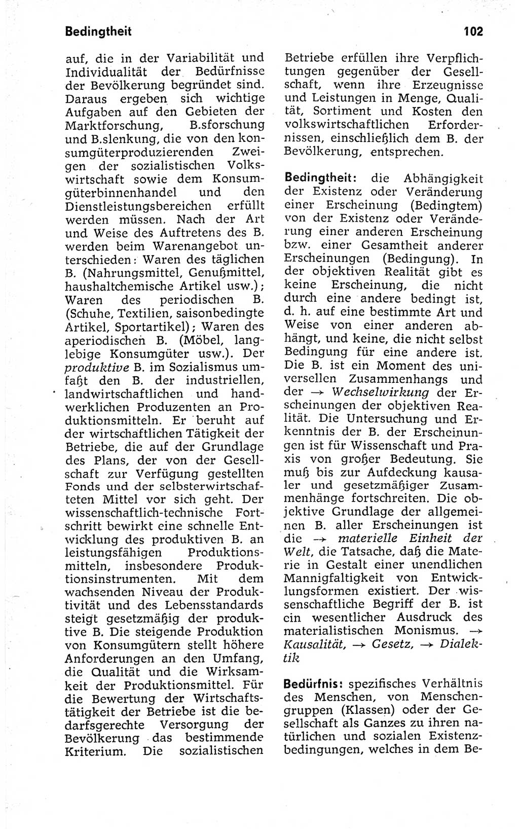 Kleines politisches Wörterbuch [Deutsche Demokratische Republik (DDR)] 1973, Seite 102 (Kl. pol. Wb. DDR 1973, S. 102)