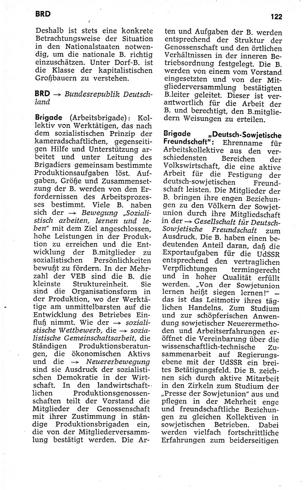 Kleines politisches Wörterbuch [Deutsche Demokratische Republik (DDR)] 1973, Seite 122 (Kl. pol. Wb. DDR 1973, S. 122)