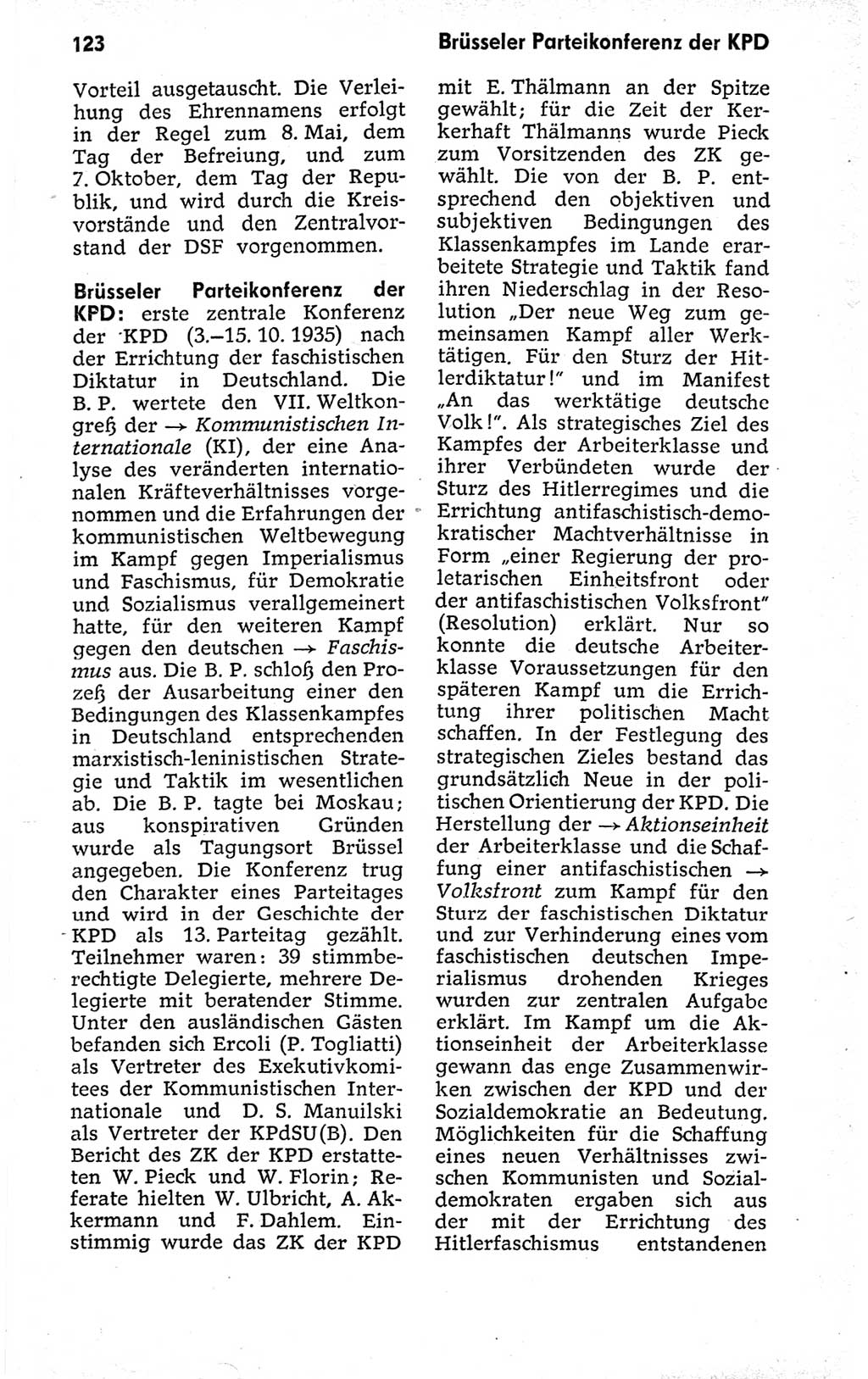Kleines politisches Wörterbuch [Deutsche Demokratische Republik (DDR)] 1973, Seite 123 (Kl. pol. Wb. DDR 1973, S. 123)