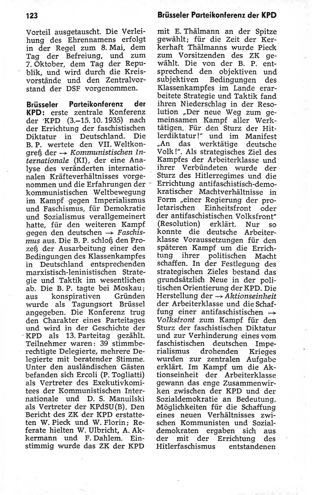 Kleines politisches Wörterbuch [Deutsche Demokratische Republik (DDR)] 1973, Seite 123 (Kl. pol. Wb. DDR 1973, S. 123)
