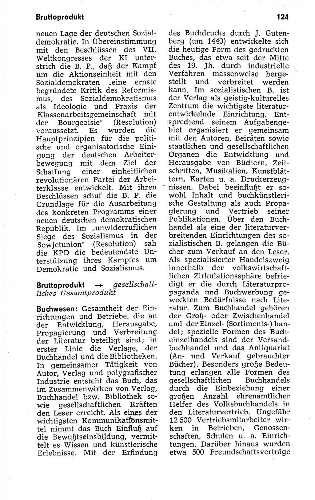 Kleines politisches Wörterbuch [Deutsche Demokratische Republik (DDR)] 1973, Seite 124 (Kl. pol. Wb. DDR 1973, S. 124)