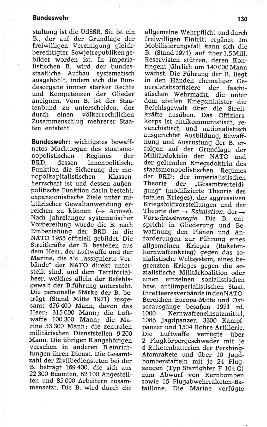 Kleines politisches Wörterbuch [Deutsche Demokratische Republik (DDR)] 1973, Seite 130 (Kl. pol. Wb. DDR 1973, S. 130)