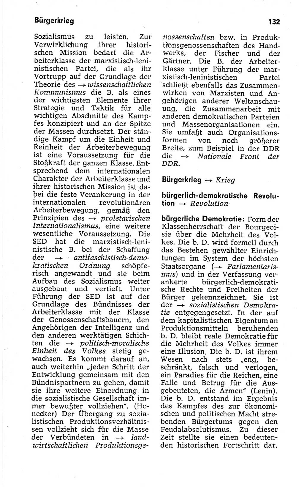 Kleines politisches Wörterbuch [Deutsche Demokratische Republik (DDR)] 1973, Seite 132 (Kl. pol. Wb. DDR 1973, S. 132)