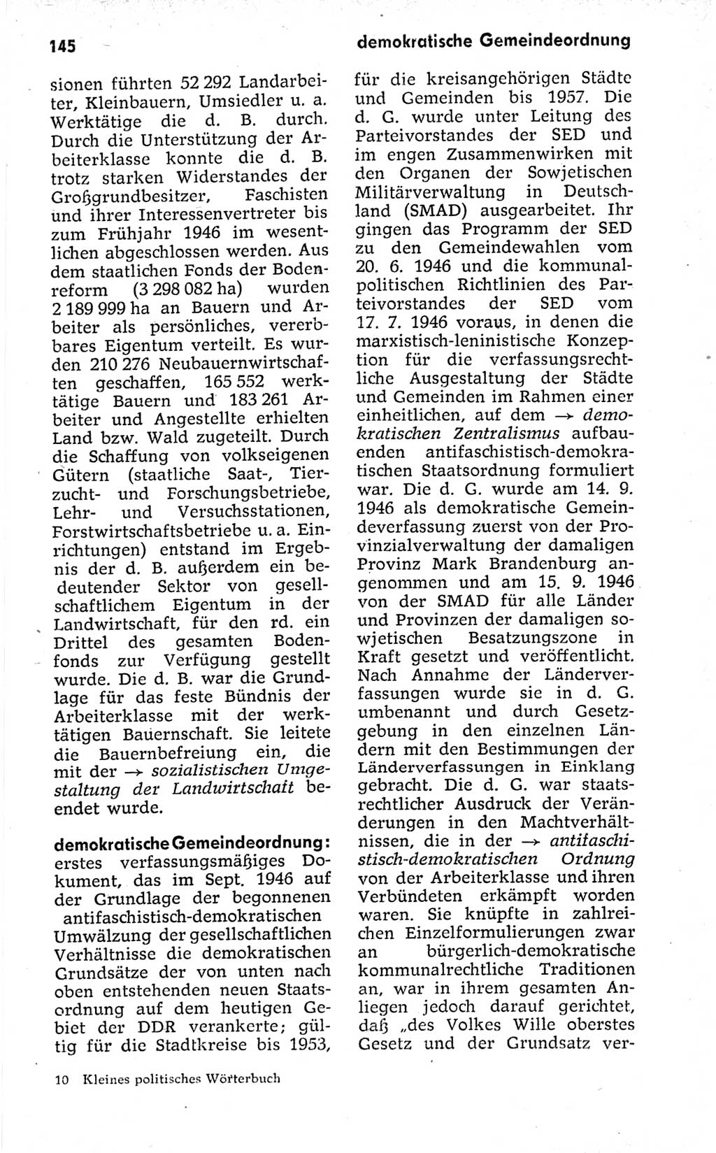 Kleines politisches Wörterbuch [Deutsche Demokratische Republik (DDR)] 1973, Seite 145 (Kl. pol. Wb. DDR 1973, S. 145)