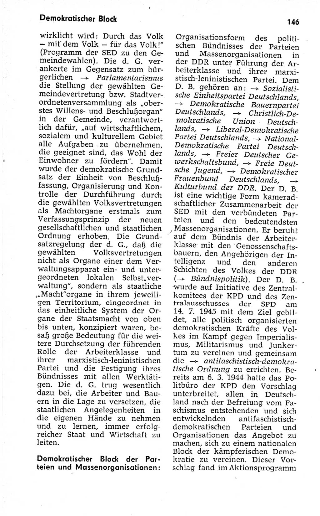 Kleines politisches Wörterbuch [Deutsche Demokratische Republik (DDR)] 1973, Seite 146 (Kl. pol. Wb. DDR 1973, S. 146)