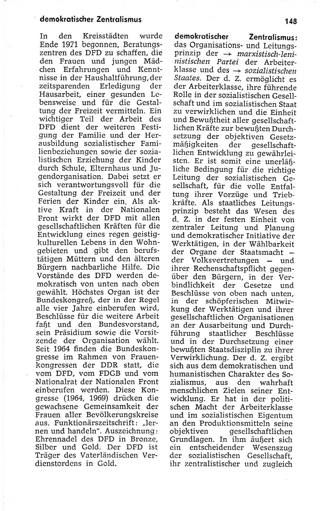 Kleines politisches Wörterbuch [Deutsche Demokratische Republik (DDR)] 1973, Seite 148 (Kl. pol. Wb. DDR 1973, S. 148)