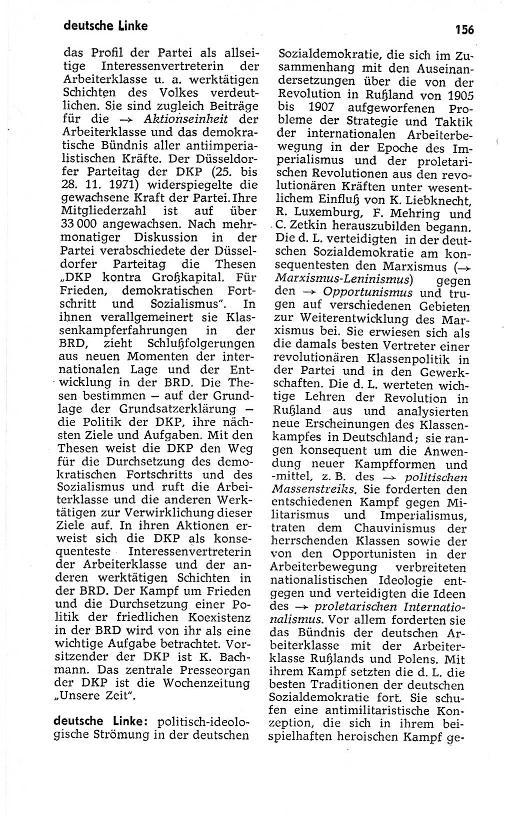 Kleines politisches Wörterbuch [Deutsche Demokratische Republik (DDR)] 1973, Seite 156 (Kl. pol. Wb. DDR 1973, S. 156)