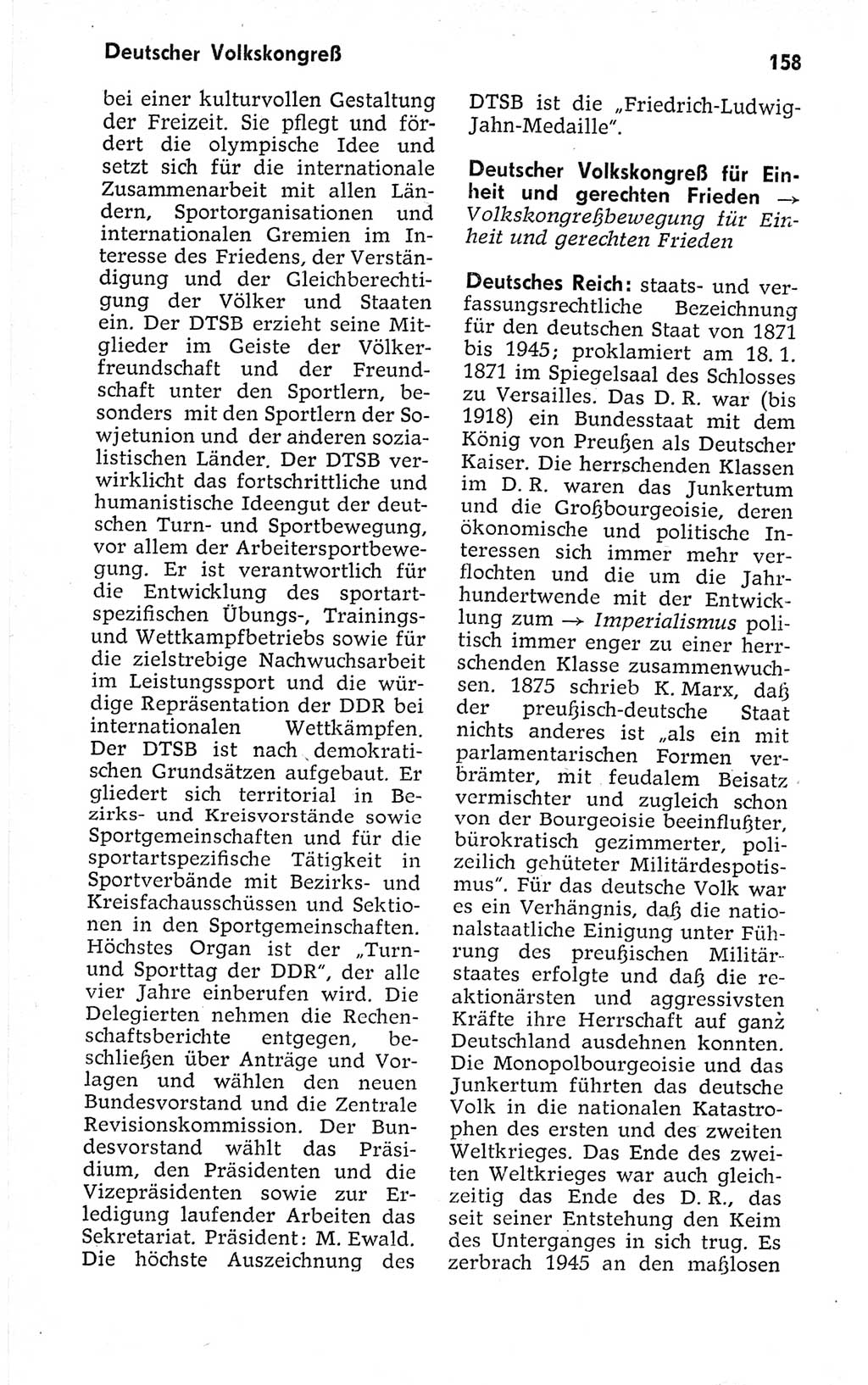 Kleines politisches Wörterbuch [Deutsche Demokratische Republik (DDR)] 1973, Seite 158 (Kl. pol. Wb. DDR 1973, S. 158)