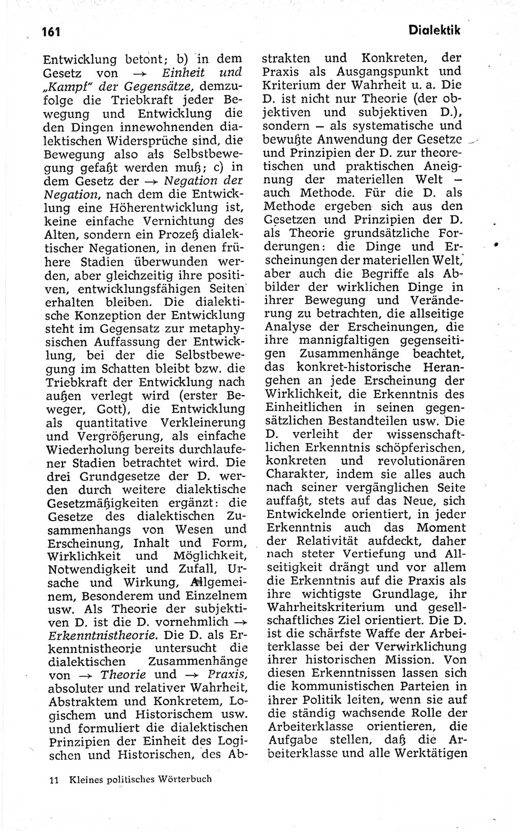 Kleines politisches Wörterbuch [Deutsche Demokratische Republik (DDR)] 1973, Seite 161 (Kl. pol. Wb. DDR 1973, S. 161)
