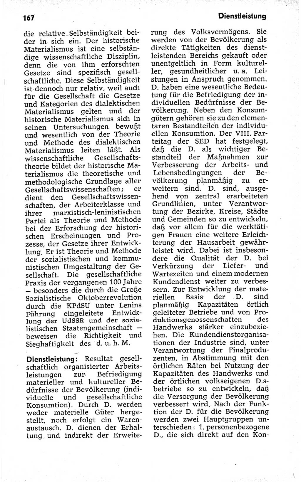 Kleines politisches Wörterbuch [Deutsche Demokratische Republik (DDR)] 1973, Seite 167 (Kl. pol. Wb. DDR 1973, S. 167)